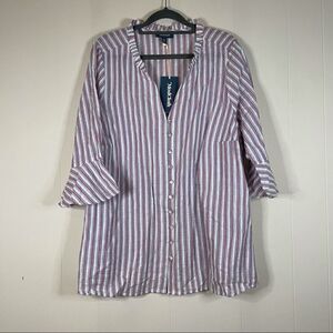 NWT - Modcloth Striped Button Down Top
